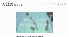 Desktop Screenshot of missashproductions.com